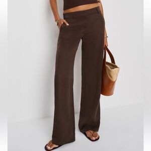 NEW Reformation Gisele Low Rise Pants in Cafe